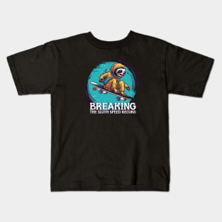 Breaking the Sloth Speed Record Kids T-Shirt